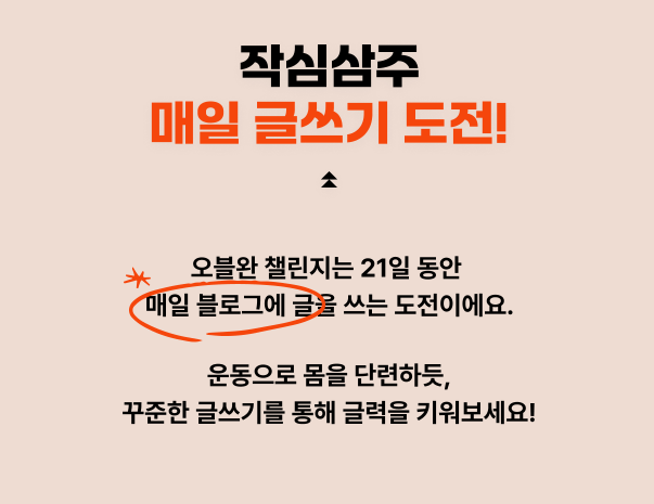 매일 글쓰기 도전