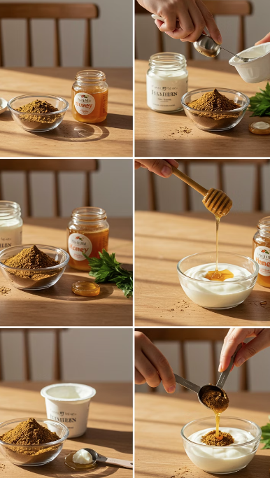 들깨가루 팩 만들기