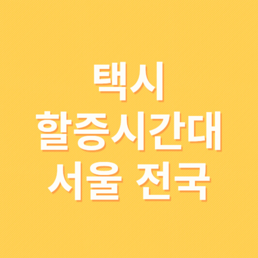 택시 할증시간대