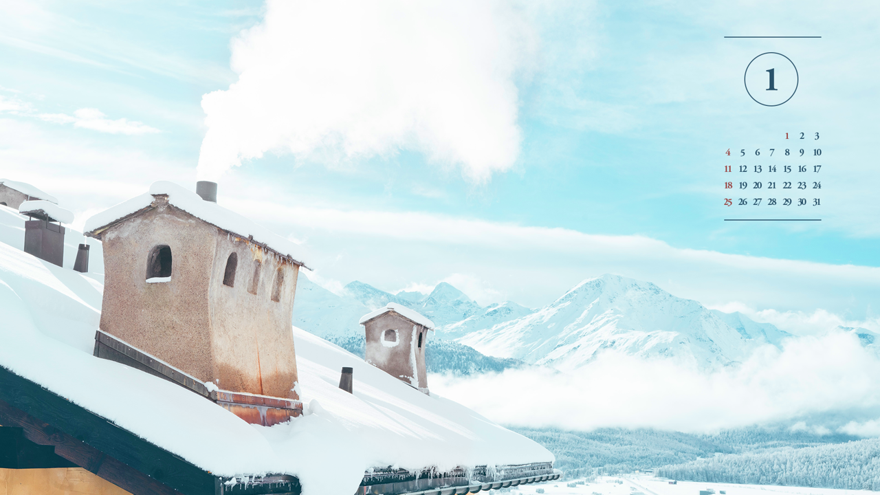 02 지붕 위 굴뚝 A - 2026년1월 달력배경화면