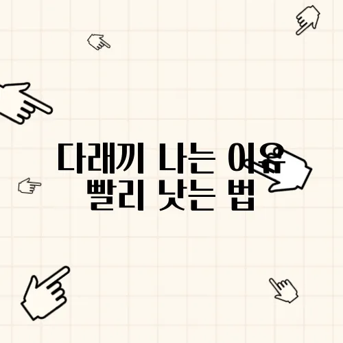 다래끼 나는 이유 빨리 낫는 법