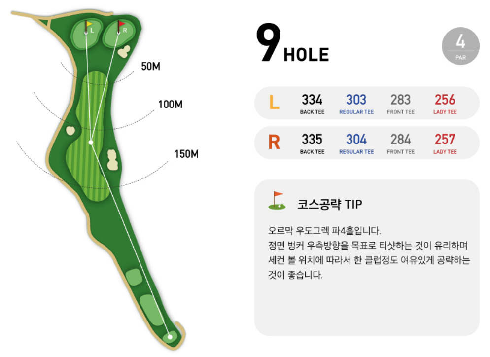 H1 컨트리클럽 레이크코스 9