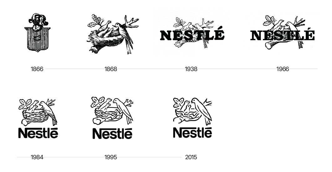 Nestlé brand logo design history image
