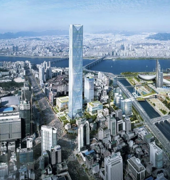 105층 높이의 현대차 GBC 조감도.