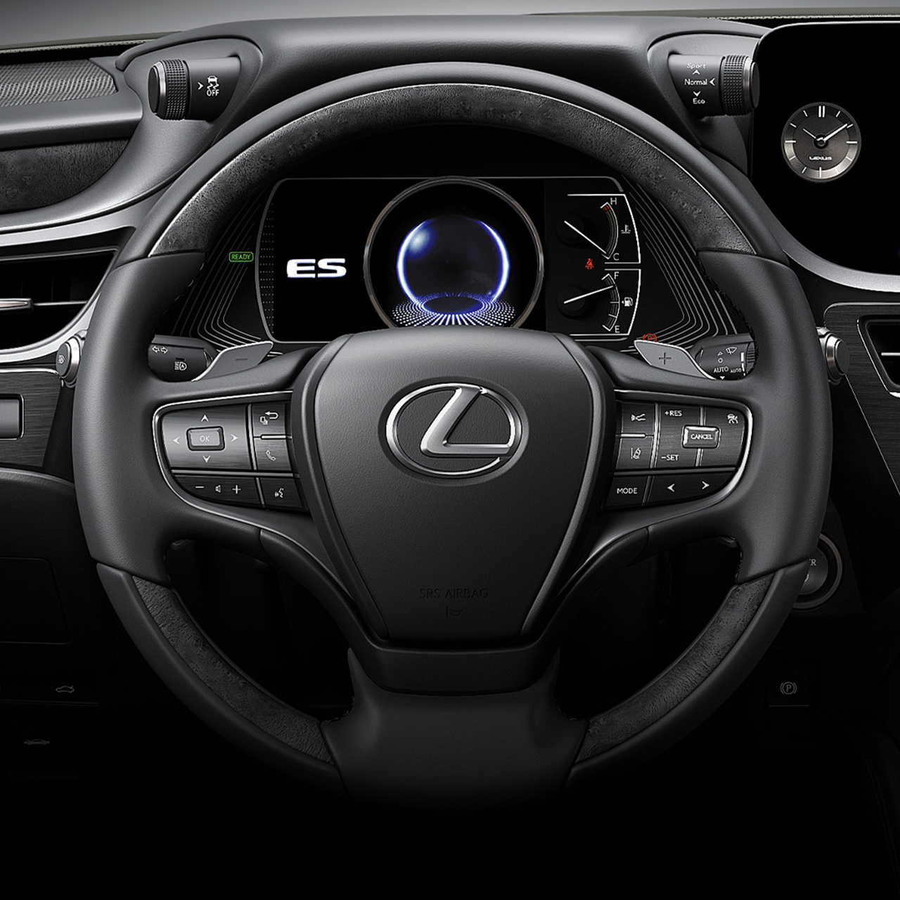 2023년형 렉서스 ES300h 실내 핸들 사진