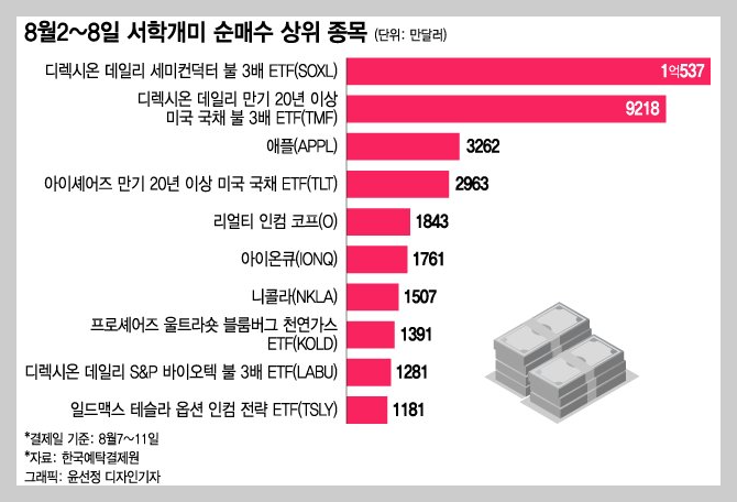 서학개미 순매수 상위 종목