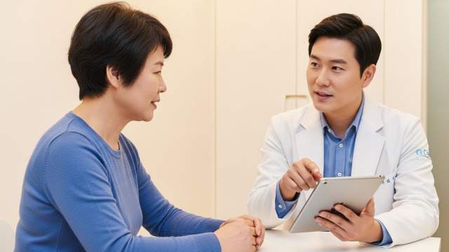 의료진과 차가버섯 상담 장면