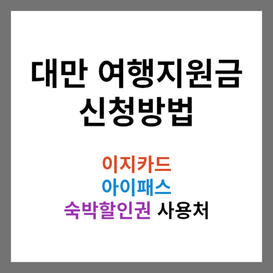 대만 여행지원금