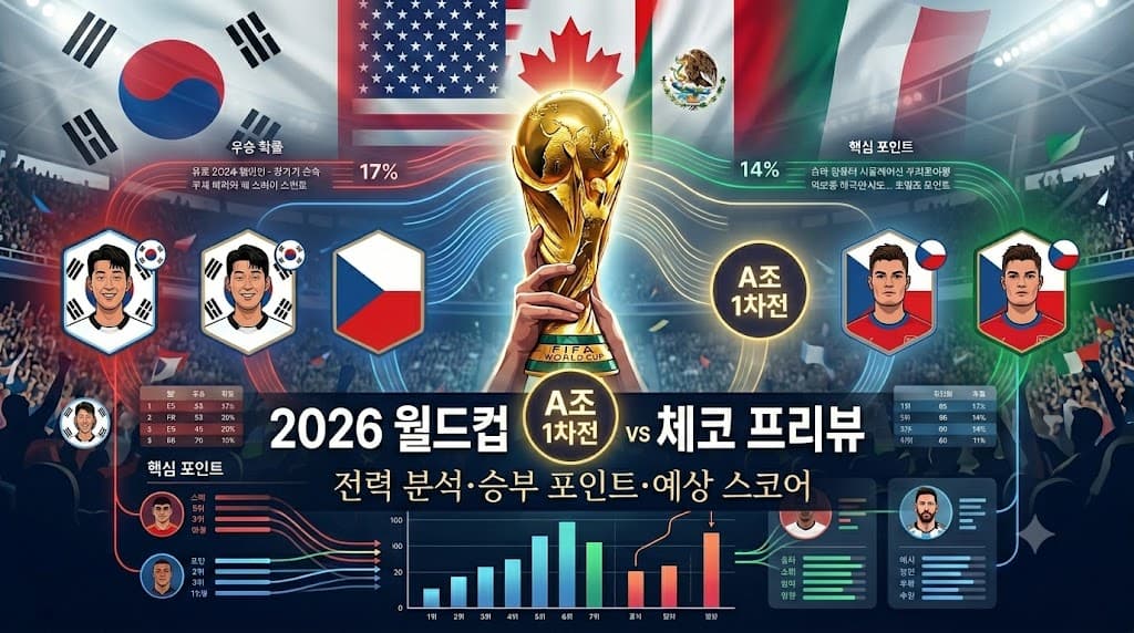 2026 월드컵 한국 vs 체코 전력 분석 승부 포인트 예상 스코어