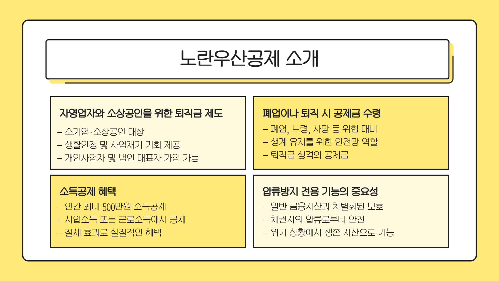 노란우산공제 압류방지