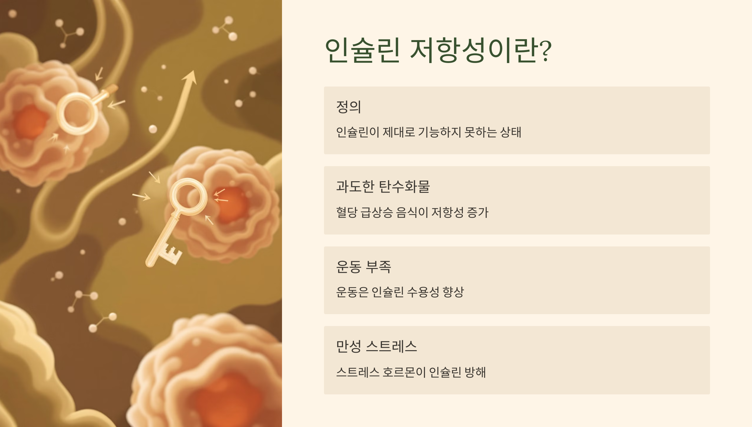 인슐린 저항성 개념 이미지
