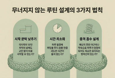 좋은 루틴은 화려하지 않고 반복 가능해야 합니다