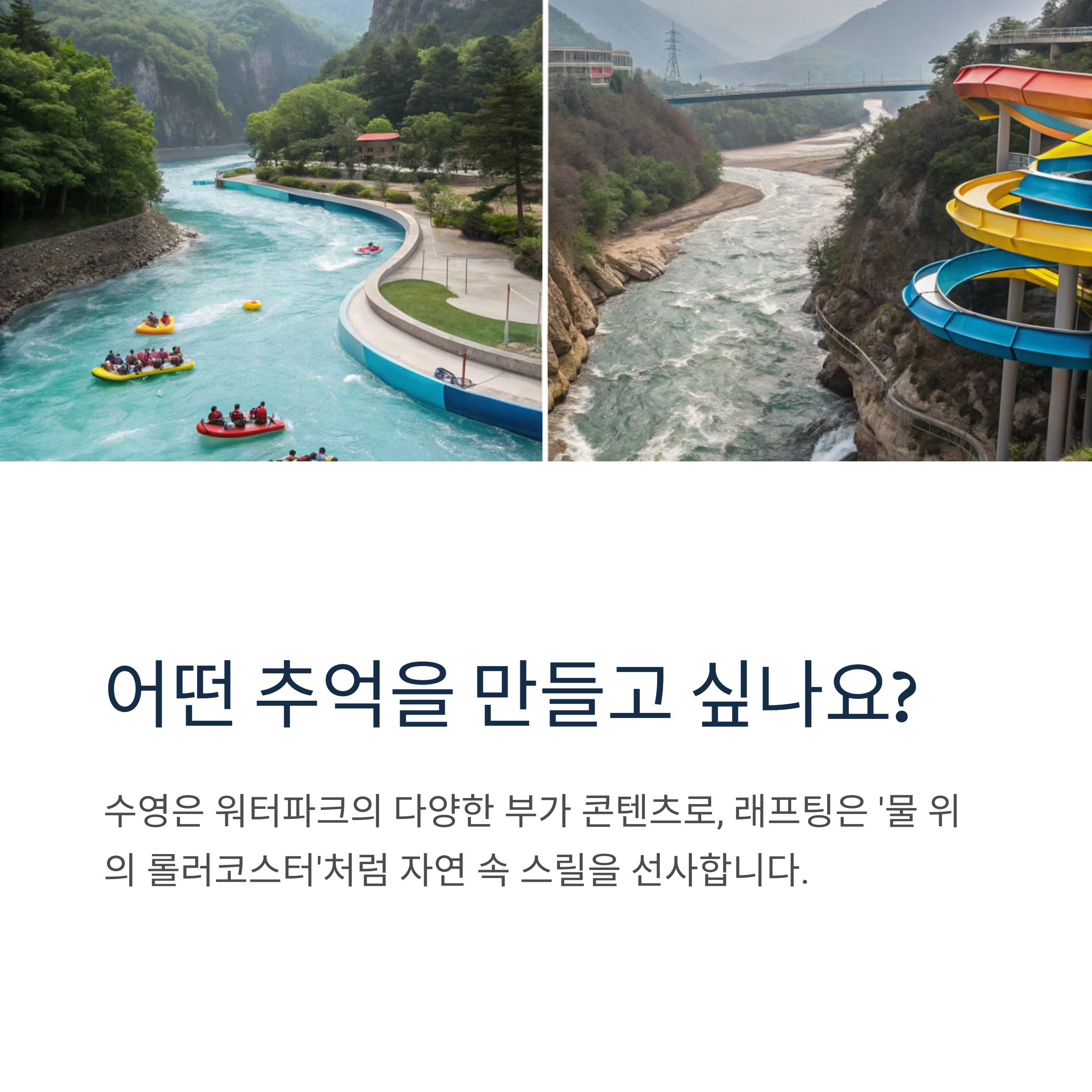 어떤 추억을 만들고 싶나요?