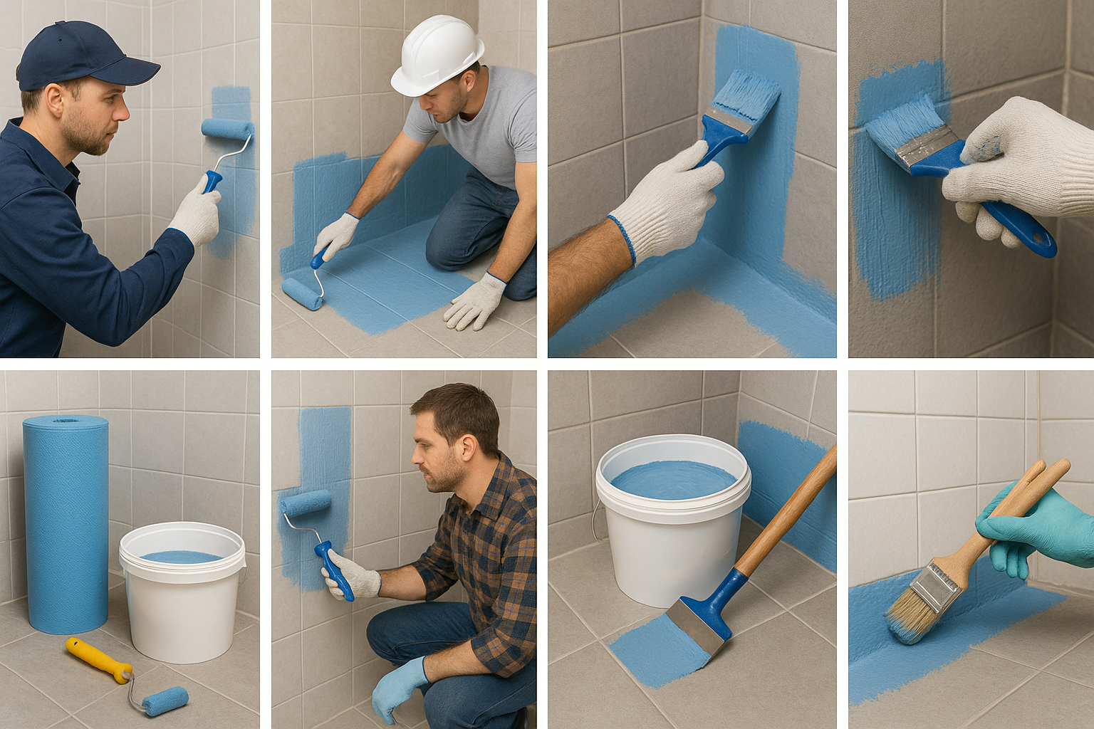 욕실 타일 방수 작업