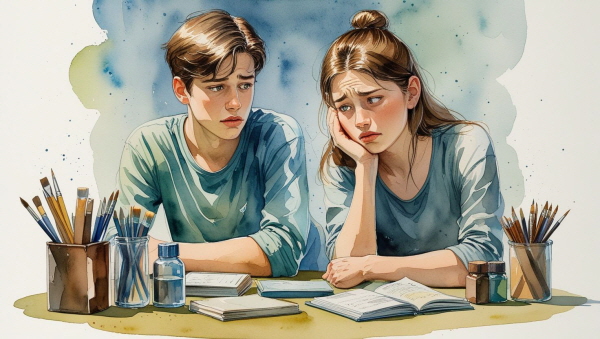 ISTJ의 강박장애는 책임감과 성실함에서 비롯됩니다. 그러나 지나친 긴장감은 자신을 몰아세우고, 불안의 반복을 만듭니다에 관한 그림