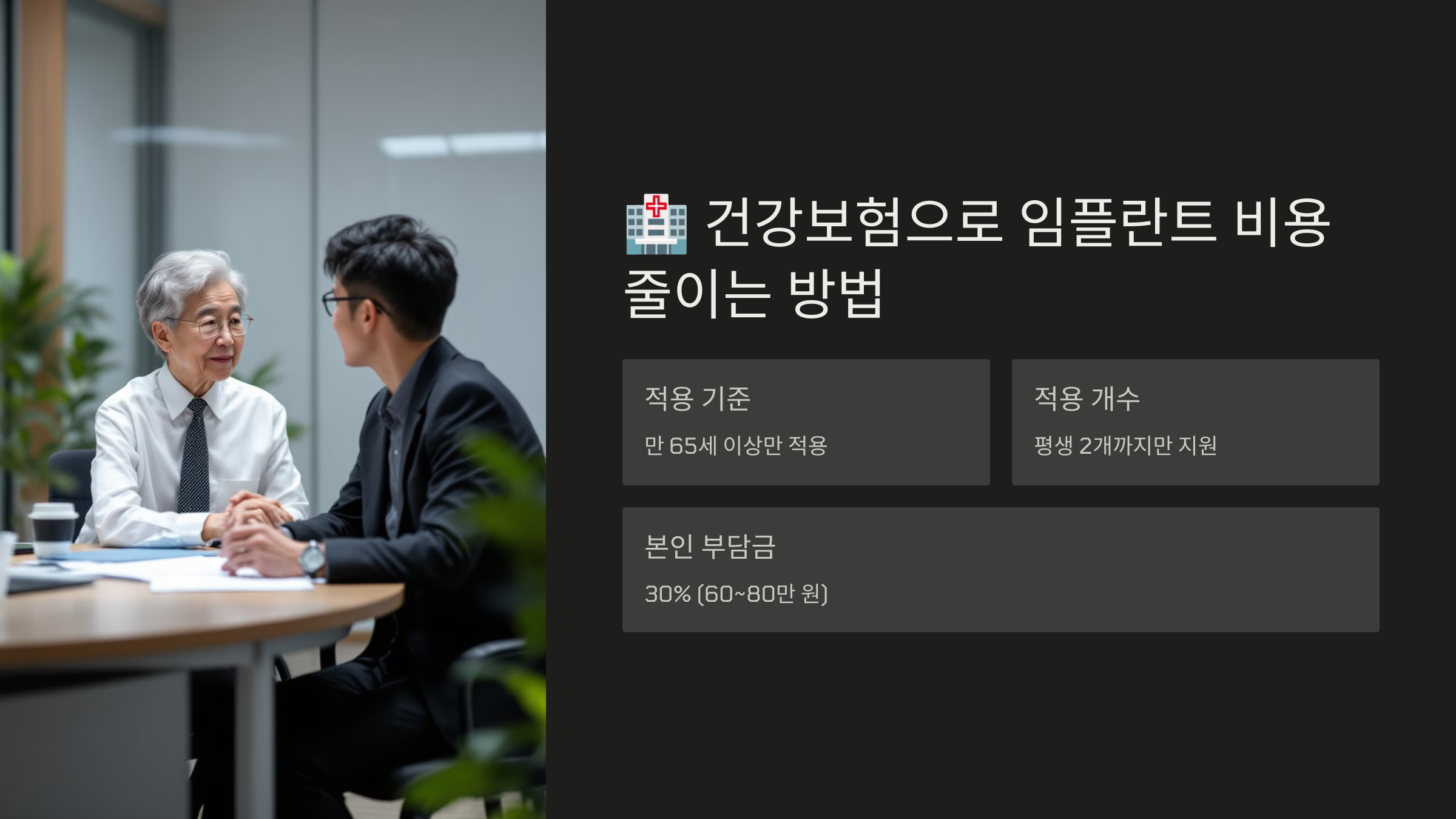 건강보험으로 임플란트 비용 줄이는 방법