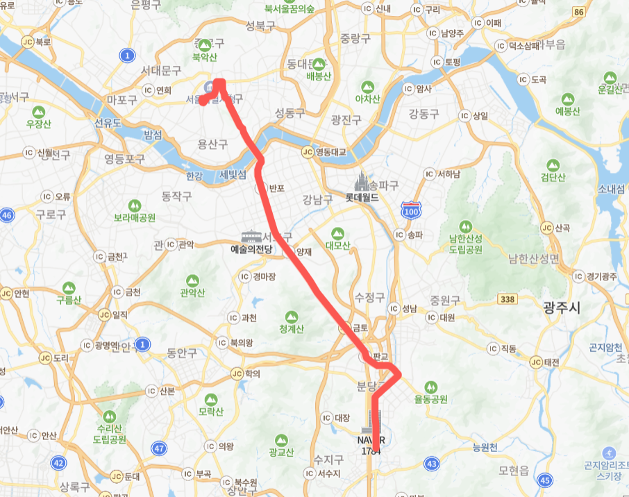 서울-성남-M4102번-버스-노선