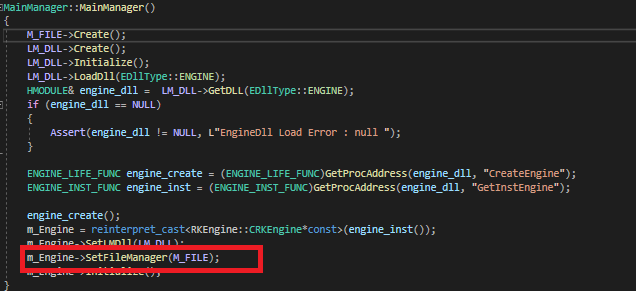 13.ConsoleTestCode/Map변경점/CRKEngine변경점/CScriptReLoad Class 생성/FileManager 변경점 - 4.CRKEngine 변경점 - Engine Dll 에 FileManager 등록. 13.ConsoleTestCode/Map변경점/CRKEngine변경점/CScriptReLoad Class 생성/FileManager 변경점 - 4.CRKEngine 변경점 - Engine Dll 에 FileManager 등록.