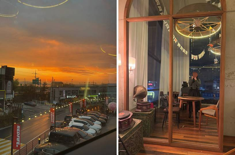 2층 통창 뷰 뷰 및 대형거울