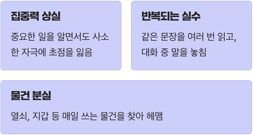 머릿속에 안개가 낀 듯한 기분