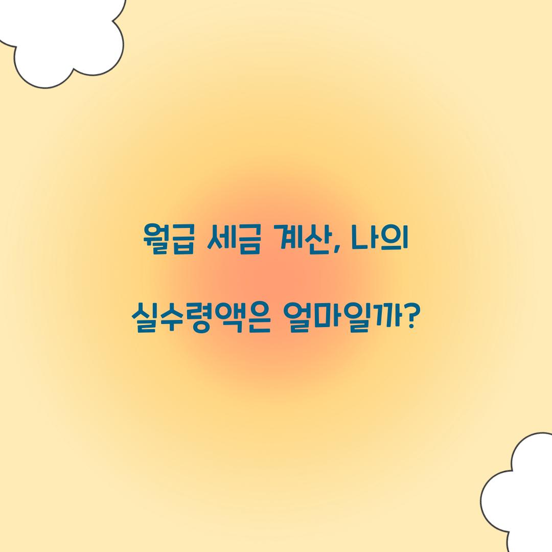 월급 세금 계산