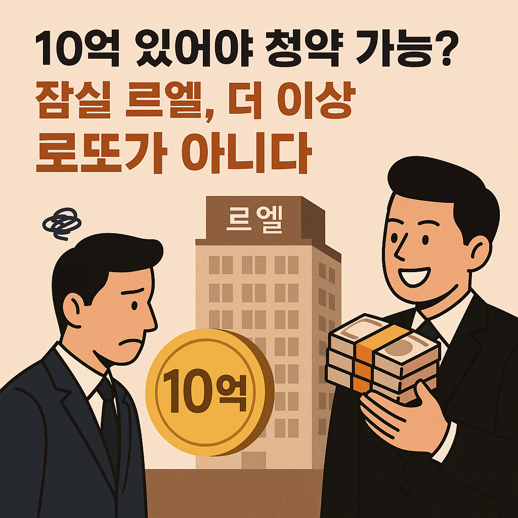 10억 있어야 청약 가능? 잠실 르엘, 부자들의 로또가 되어버린 현실