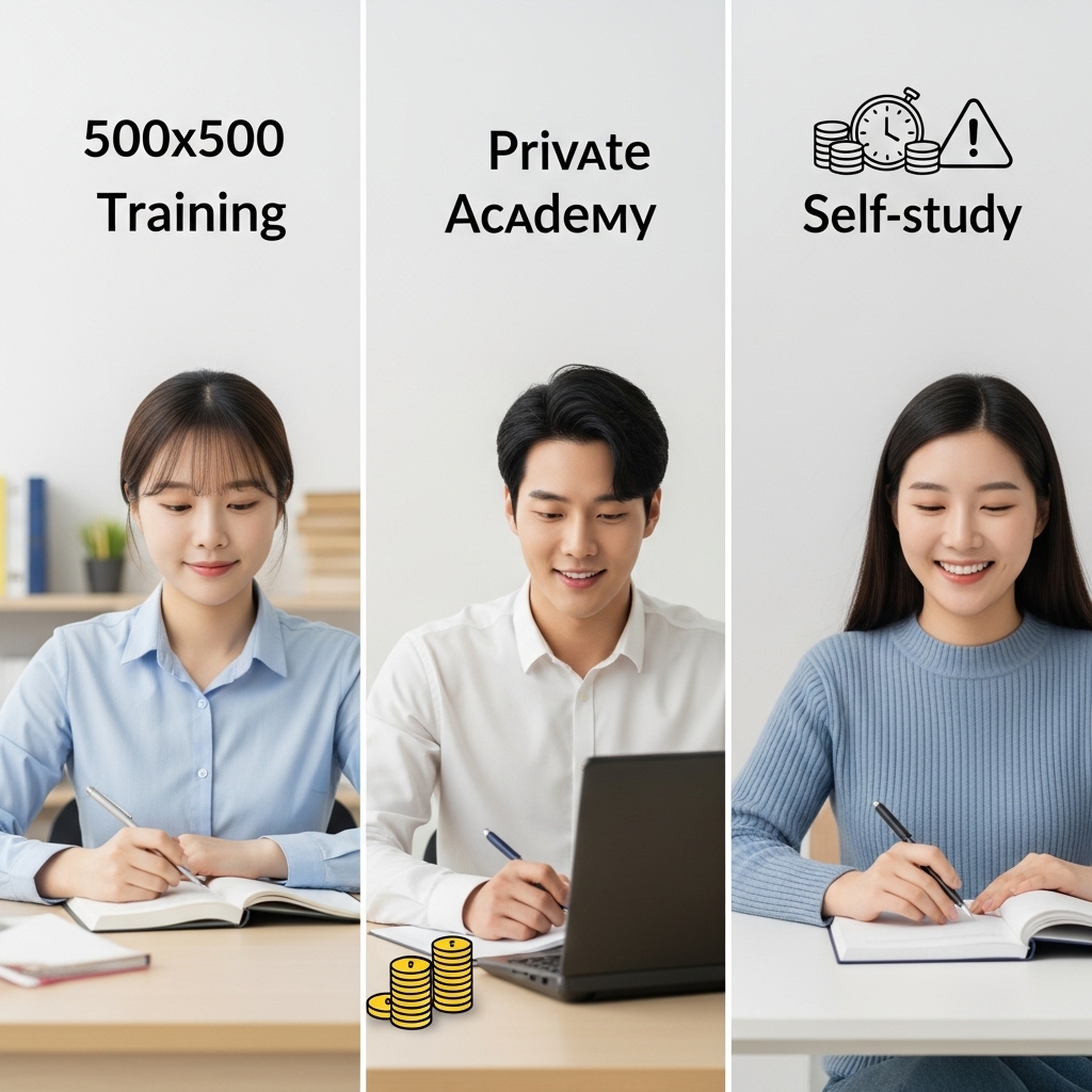 국비·학원·독학, 비용과 리스크로 비교
