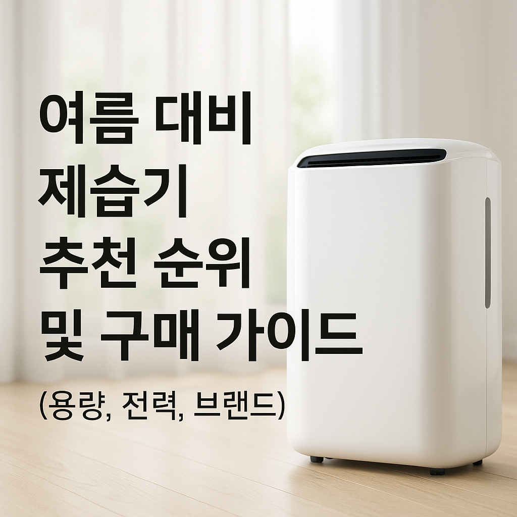 여름 대비 제습기 추천 순위 및 구매 가이드 (용량, 전력, 브랜드, 사용자 후기)