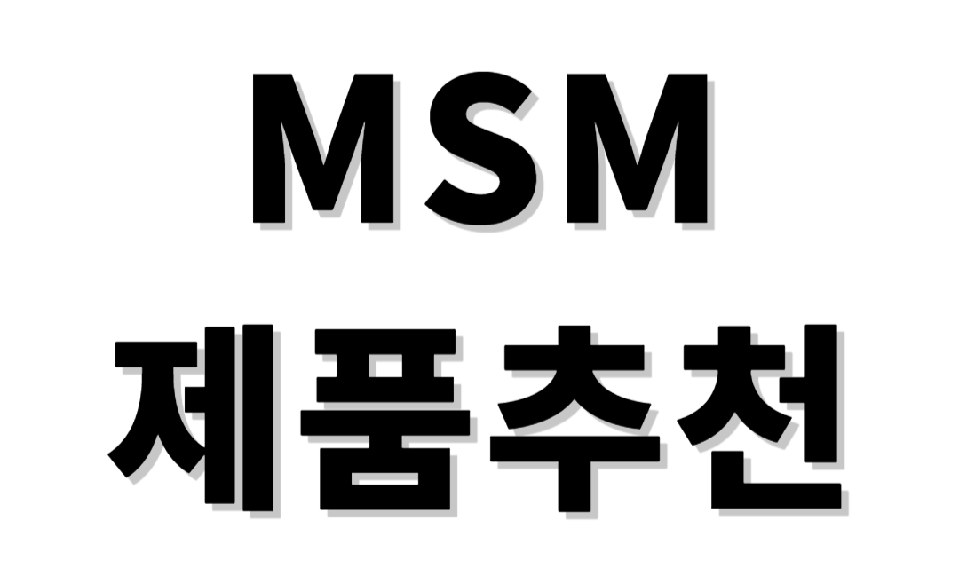 MSM제품추천