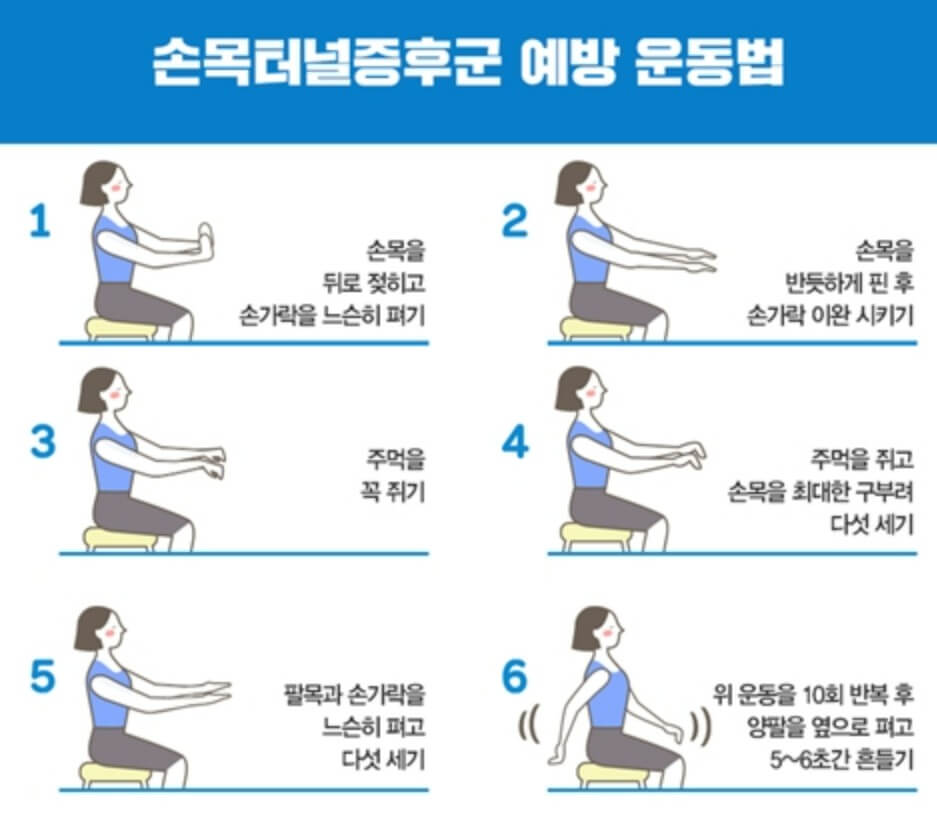 손목터널증후군-예방스트레칭