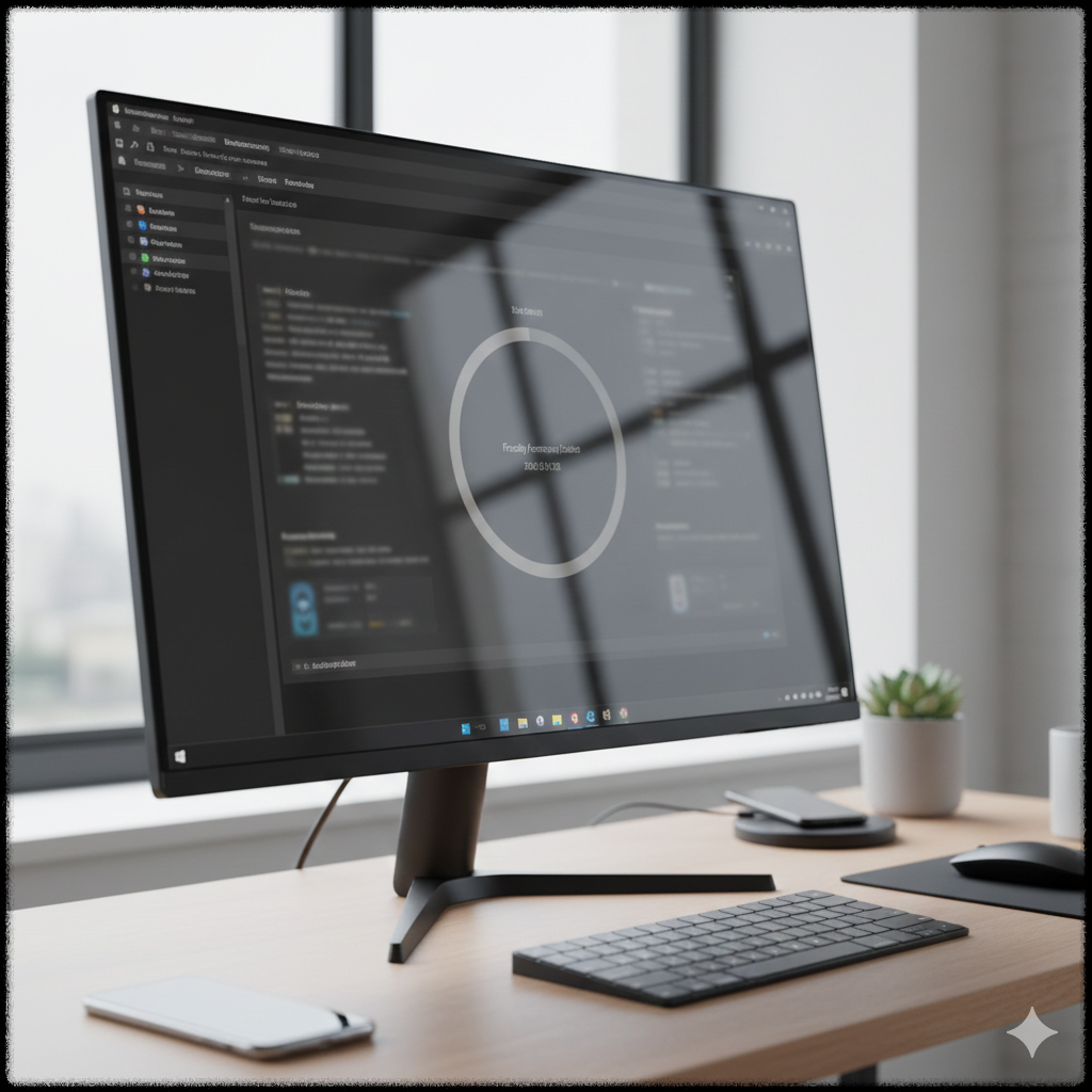 포맷된 디스크에서 파일 복구를 시도하는 모습