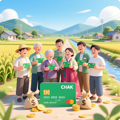 남해군 농어촌 기본소득 착카드 이미지