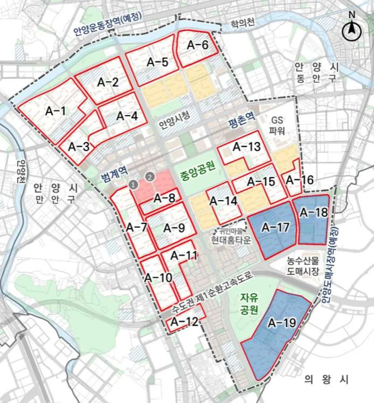 평촌신도시-선도지구-구역설정된-지도계획