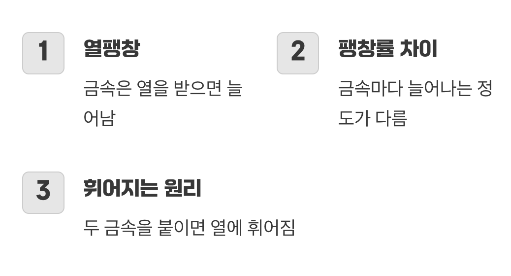 성격이 다른 두 금속의 만남