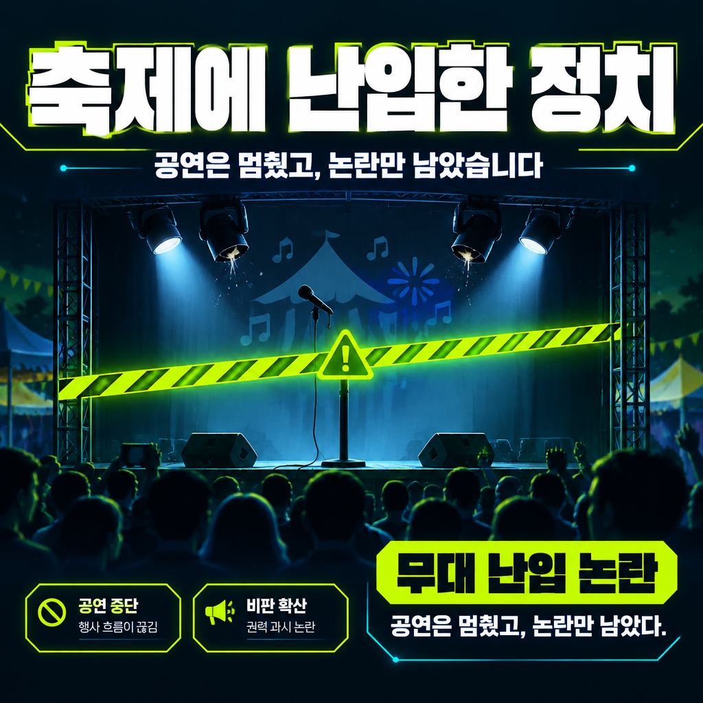 축제에 난입한 정치