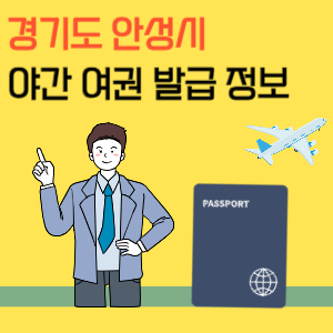 경기도 안성시 야간 여권 발급 정보