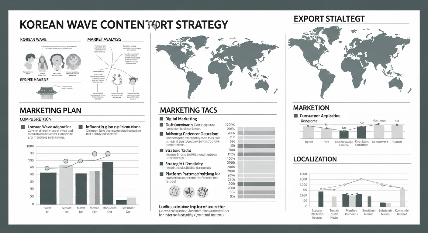 한류 콘텐츠 수출 전략 (시장 분석, 마케팅, 현지화)