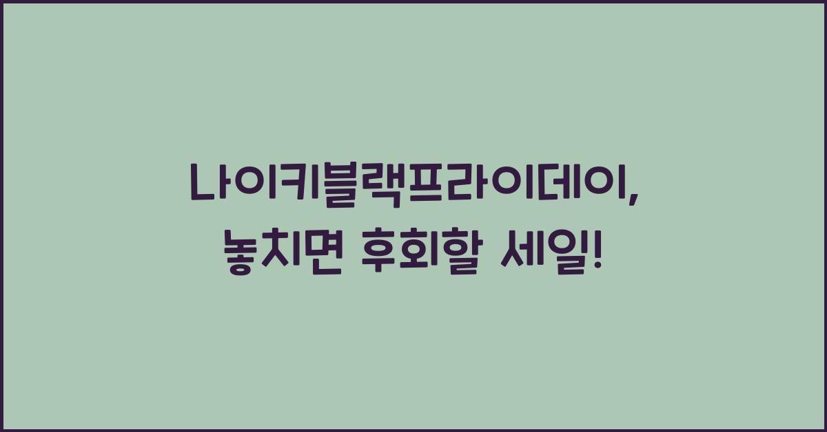 나이키블랙프라이데이