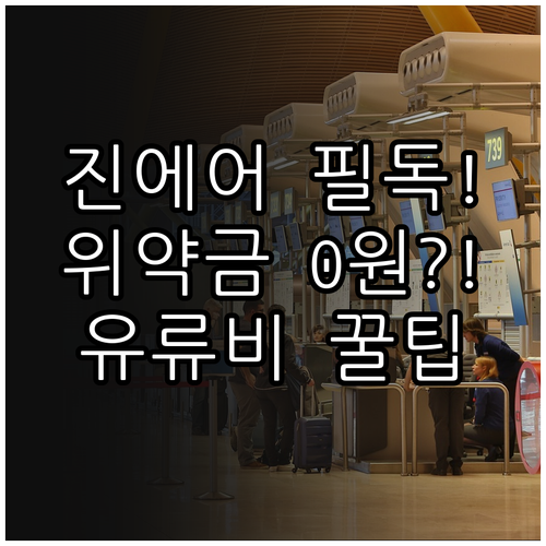 진에어 항공권 환불 위약금과 유류할증..