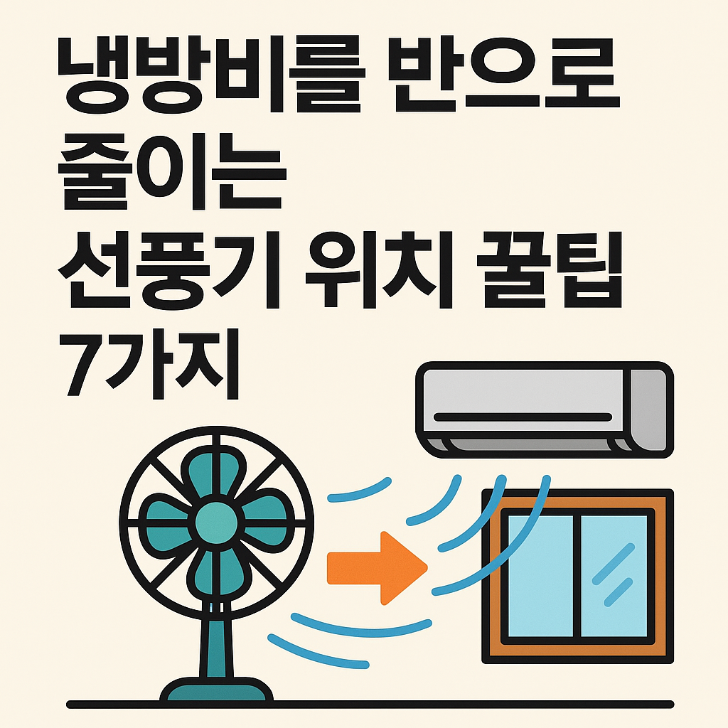 냉방비 줄이는 선풍기 위치 꿀팁7가지