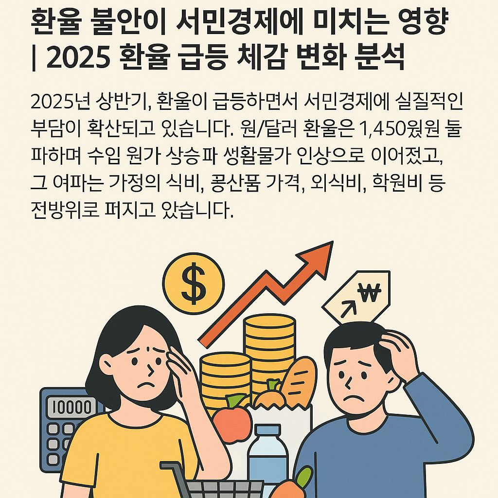 2025 환율 불안이 서민경제에 미치는 영향