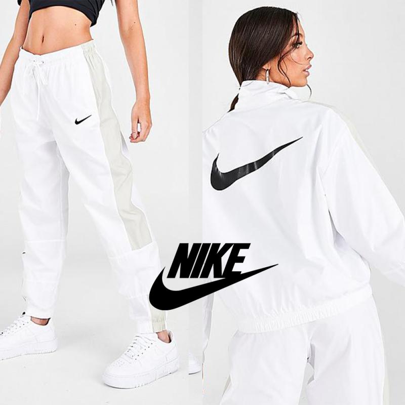 나이키 여성 우븐 자켓 조거팬츠 트레이닝 세트 화이트