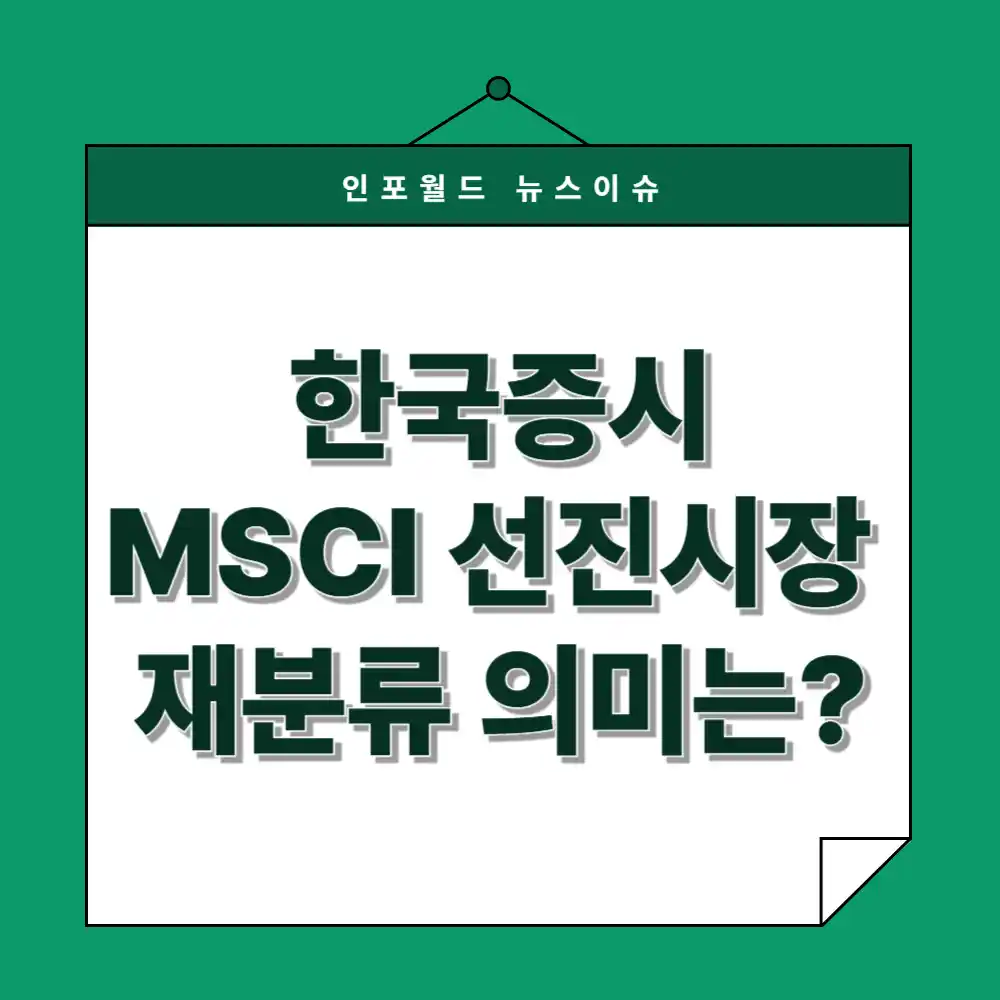 한국증시 MSCI 선진시장 재분류 의미, 무슨 뜻?