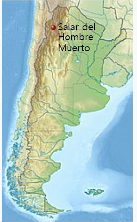 ‘옴브레 무에르토(Hombre Muerto)’ 리튬 염호