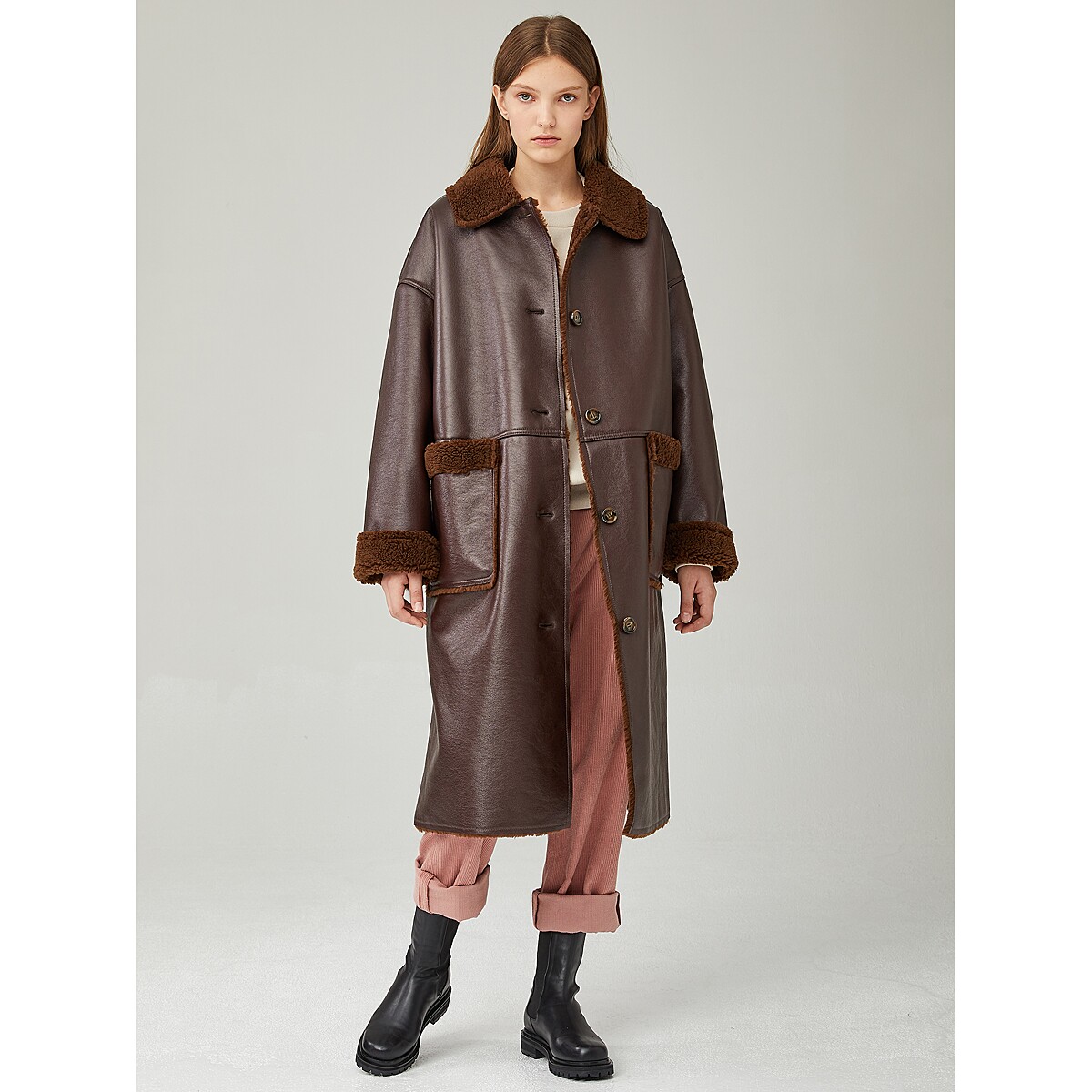 스튜디오톰보이 롱 무스탕코트 9101461013