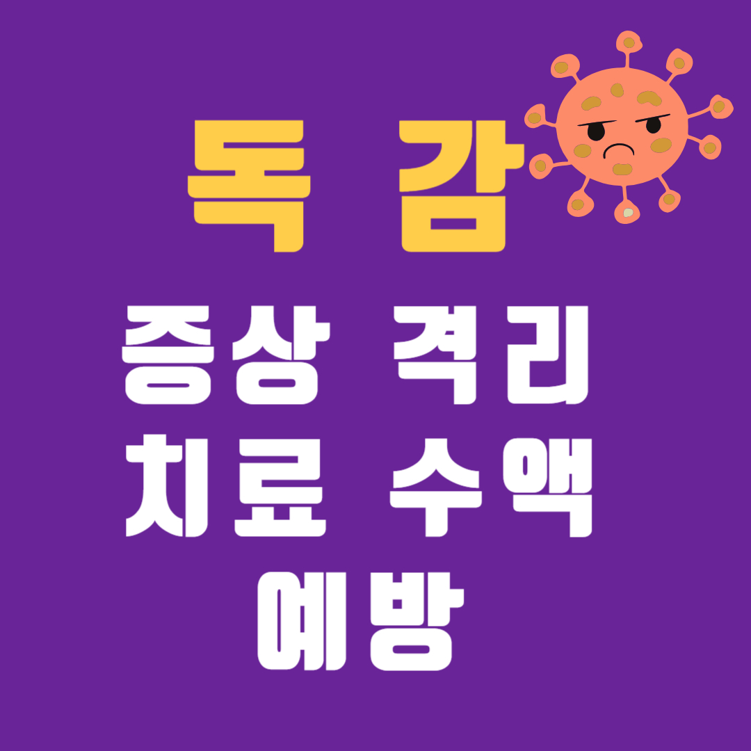 독감 증상 격리 치료 수액 예방방법