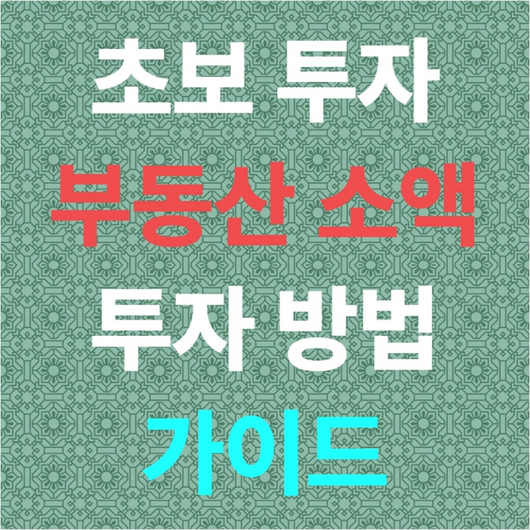 초보도 할 수 있는 부동산 소액 투자 방법 가이드