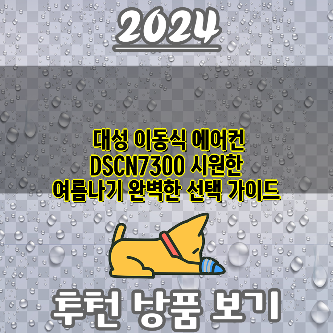  대성 이동식 에어컨 DSCN7300 시원한 여름나기 