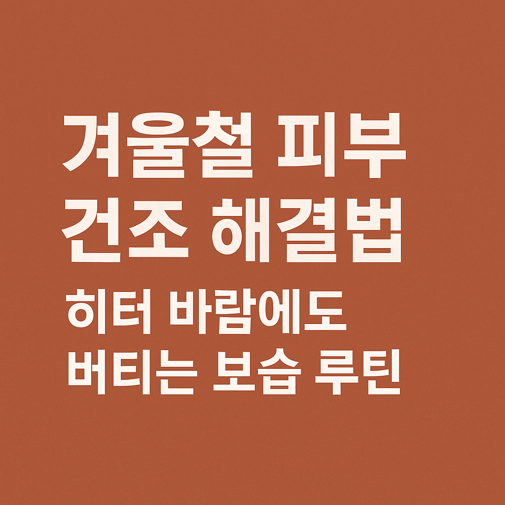 겨울철 피부 건조 해결법 – 히터 바람에도 버티는 보습 루틴