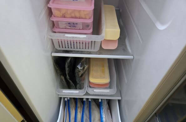 냉동실 식품 보관 상태 사진